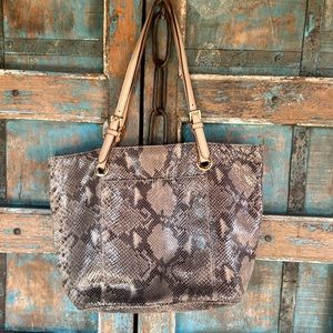 Michael Kors snakeskin tote